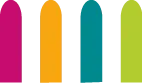 logo des batons de couleurs coupés en deux
